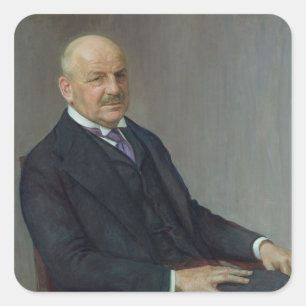 Porträt von Alfred Lichtwark 1912 Quadratischer Aufkleber