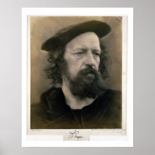 Porträt von Alfred, Lord Tennyson (1809-92) Poster
