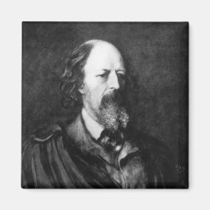 Porträt von Alfred, Lord Tennyson c.1860s Magnet