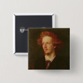 Porträt von Algernon Charles Swinburne 1867 Button (Vorne & Hinten)