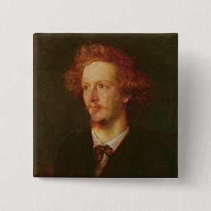 Porträt von Algernon Charles Swinburne 1867 Button