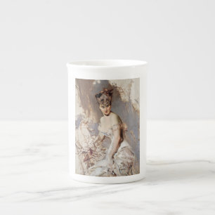 Porträt von Alice Regnault (Elegante weibliche Sch Porzellantasse
