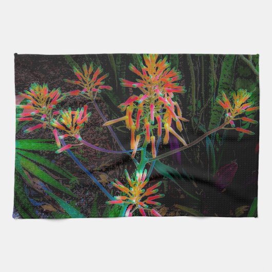 Porträt von Aloe Blooming Geschirrtuch (Horizontal)