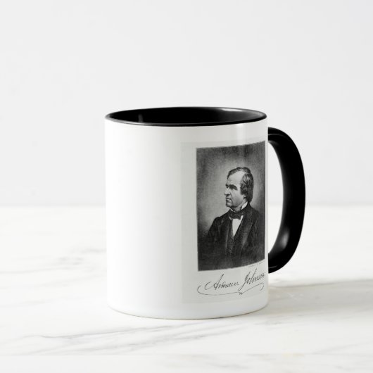 Porträt von Andrew Johnson Tasse (VorderseiteRechts)