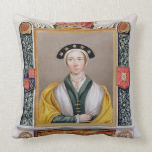 Porträt von Anne von Cleves (1515-57) 4. Königin Kissen