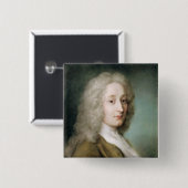 Porträt von Antoine Watteau Button (Vorne & Hinten)