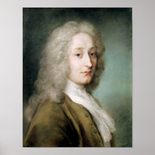 Porträt von Antoine Watteau Poster