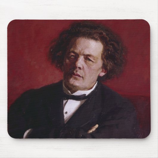 Porträt von Anton Grigoryevich Rubinstein, 1881 Mousepad (Vorne)