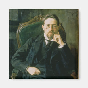 Porträt von Anton Pavlovich Tschechow, 1898 Magnet