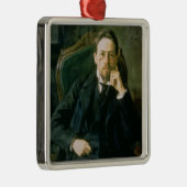 Porträt von Anton Pavlovich Tschechow, 1898 Ornament Aus Metall (Rechts)