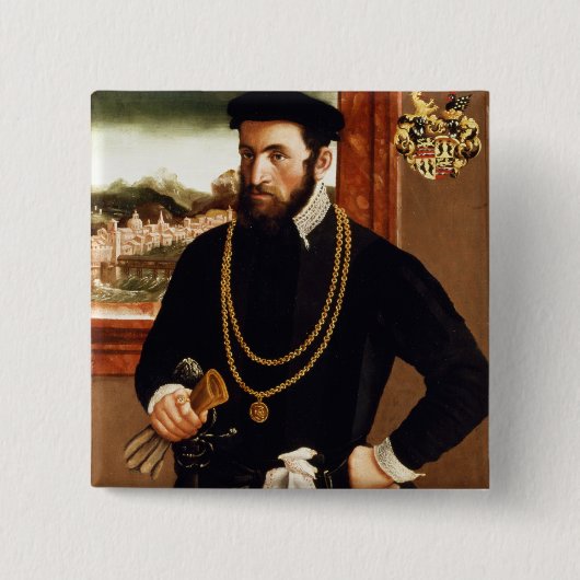 Porträt von Anton Rummel von Liechtenan Button (Vorderseite)