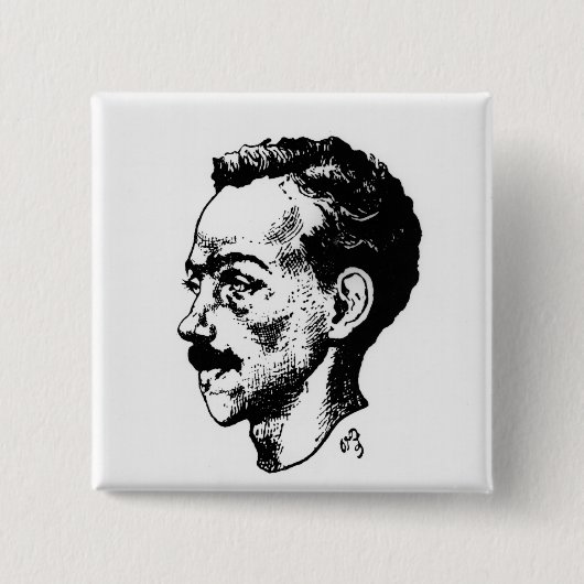 Porträt von Arthur Rimbaud Button (Vorderseite)