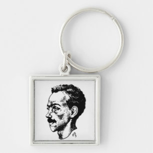 Porträt von Arthur Rimbaud Schlüsselanhänger