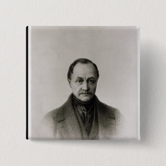 Porträt von Auguste Comte, französischer Philosoph Button (Vorderseite)