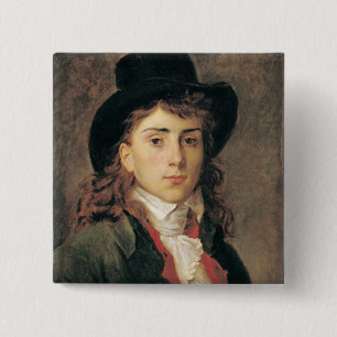 Porträt von Baron Antoine Jean Gros gealtert 20 Button