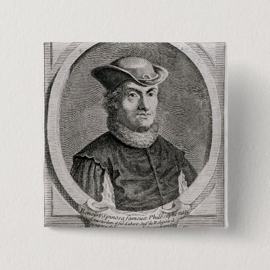 Porträt von Baruch oder von Benedict Spinoza Button (Vorderseite)