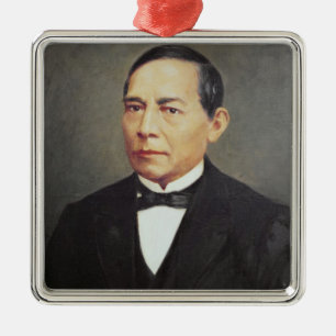 Porträt von Benito Juarez, 1948 Silbernes Ornament