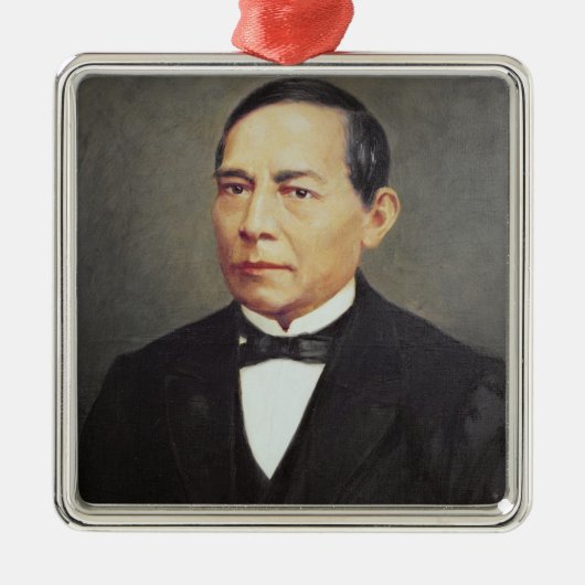 Porträt von Benito Juarez, 1948 Silbernes Ornament (Vorne)