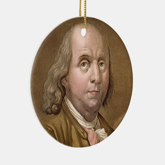 Porträt von Benjamin Franklin (1706-90), von 'Le Keramikornament (Rechts)
