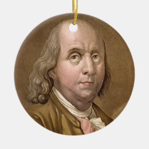 Porträt von Benjamin Franklin (1706-90), von 'Le Keramikornament
