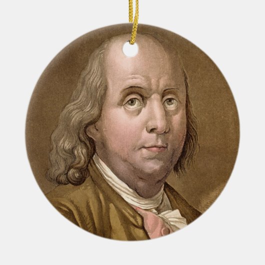 Porträt von Benjamin Franklin (1706-90), von 'Le Keramikornament (Vorne)