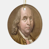 Porträt von Benjamin Franklin (1706-90), von 'Le Keramikornament (Links)