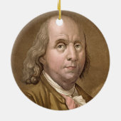 Porträt von Benjamin Franklin (1706-90), von 'Le Keramikornament (Hinten)