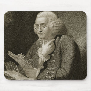 Porträt von Benjamin Franklin, graviert von Thoma Mousepad