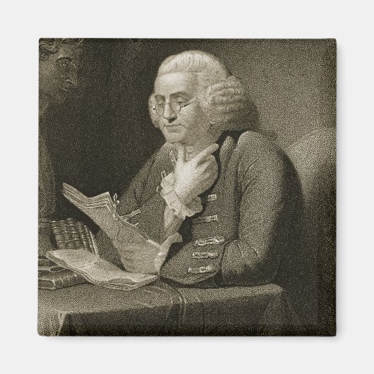 Porträt von Benjamin Franklin, graviert von Thomas Magnet (Vorne)
