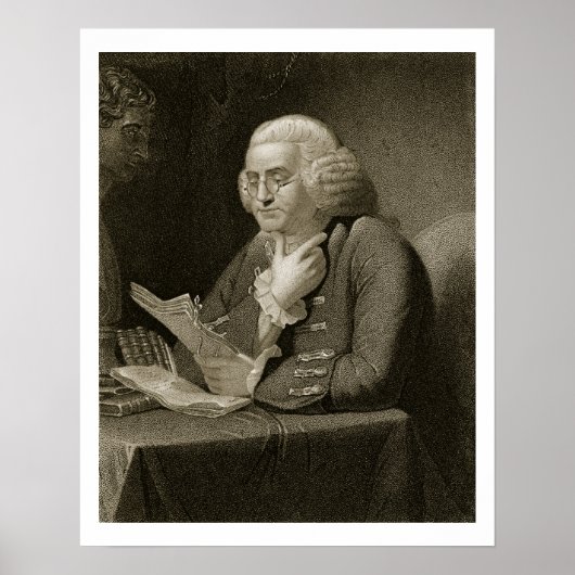 Porträt von Benjamin Franklin, graviert von Thomas Poster (Vorne)