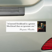 Porträt von Benjamin Franklin mit Zitat Autoaufkleber (Auf Auto)