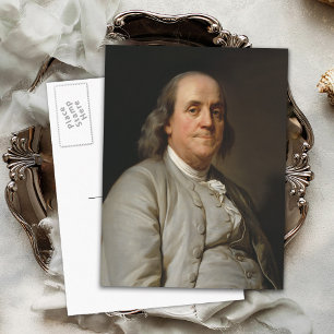 Porträt von Benjamin Franklin Postkarte