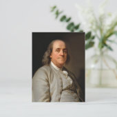 Porträt von Benjamin Franklin Postkarte (Stehend Vorderseite)