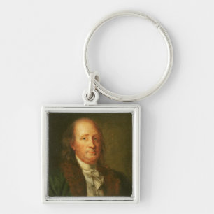 Porträt von Benjamin Franklin Schlüsselanhänger