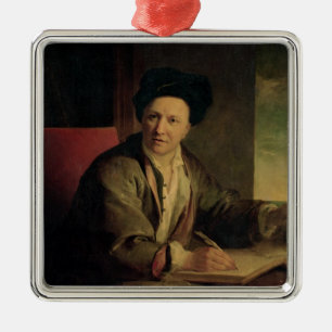 Porträt von Bernard le Bovier de Fontenelle Silbernes Ornament