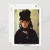 Porträt von Berthe Morisot Postkarte (Vorne/Hinten)