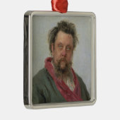 Porträt von bescheidenem Petrovich Moussorgsky Ornament Aus Metall (Rechts)