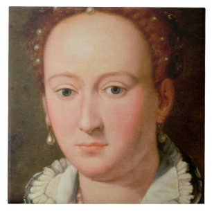 Porträt von Bianca Cappello, c.1580 (Öl auf Kupf Fliese