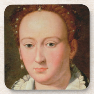 Porträt von Bianca Cappello, c.1580 (Öl auf Kupf Untersetzer