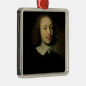 Porträt von Blaise Pascal Silbernes Ornament (Rechts)