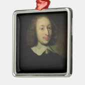 Porträt von Blaise Pascal Silbernes Ornament (Links)