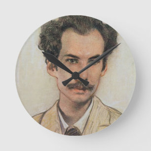 Porträt von Boris Nikolayevich Bugaev (1880-1934) Runde Wanduhr