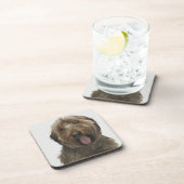 Porträt von Briard Hund Getränkeuntersetzer (Rechte Seite)