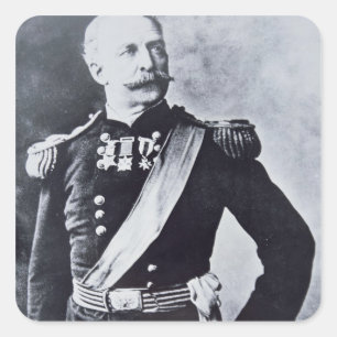 Porträt von Brigadegeneral Nelson A. Miles (183 Quadratischer Aufkleber