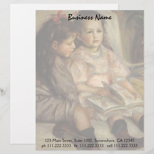 Porträt von Caillebotte Kindern durch Pierre Briefbogen (Vorne/Hinten)