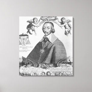 Porträt von Cardinal de Richelieu Leinwanddruck