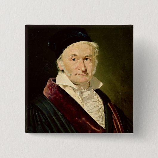 Porträt von Carl Friedrich Gauß, 1840 Button (Vorderseite)