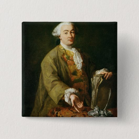 Porträt von Carlo Goldoni Button (Vorderseite)