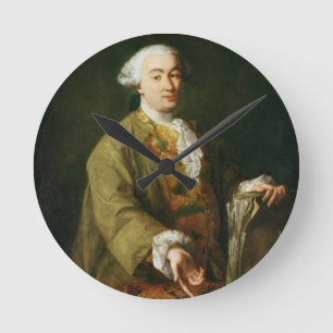 Porträt von Carlo Goldoni Runde Wanduhr