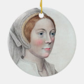 Porträt von Catherine Howard (1520-42) vorbei Keramikornament (Hinten)